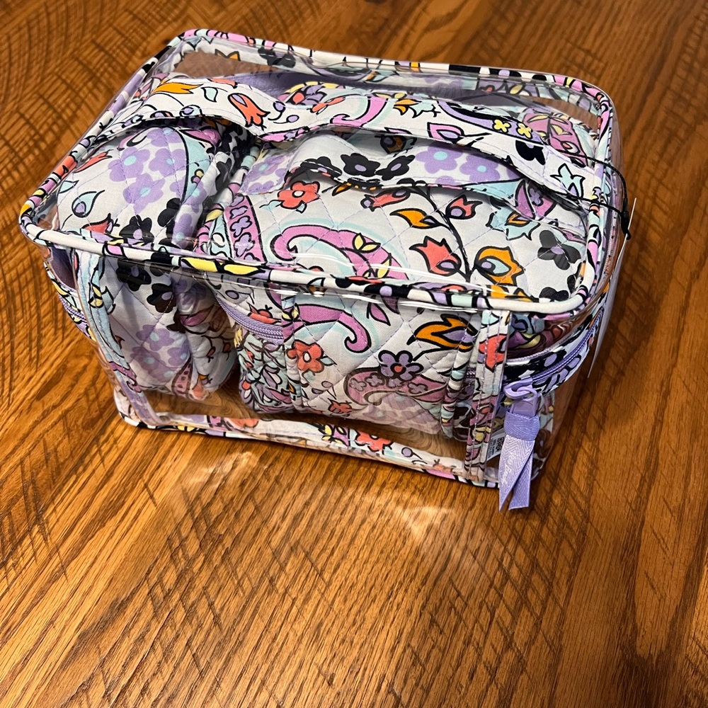 NWT Vera Bradley 3pc. Maddalena Paisley Soft Cosmetic Set🌞🌸💙